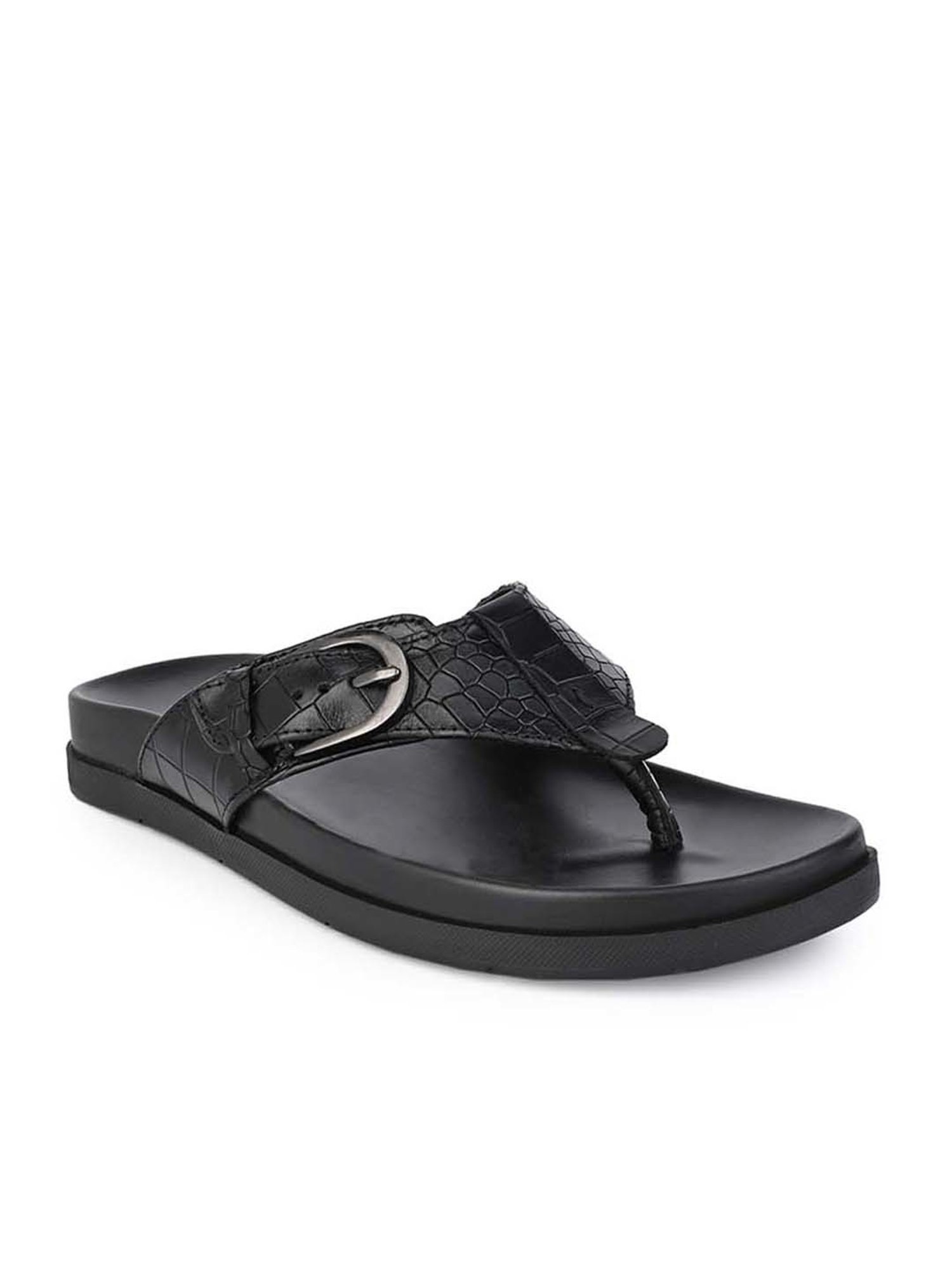 Alberto Torresi 
 Men's Black Thong Sandals