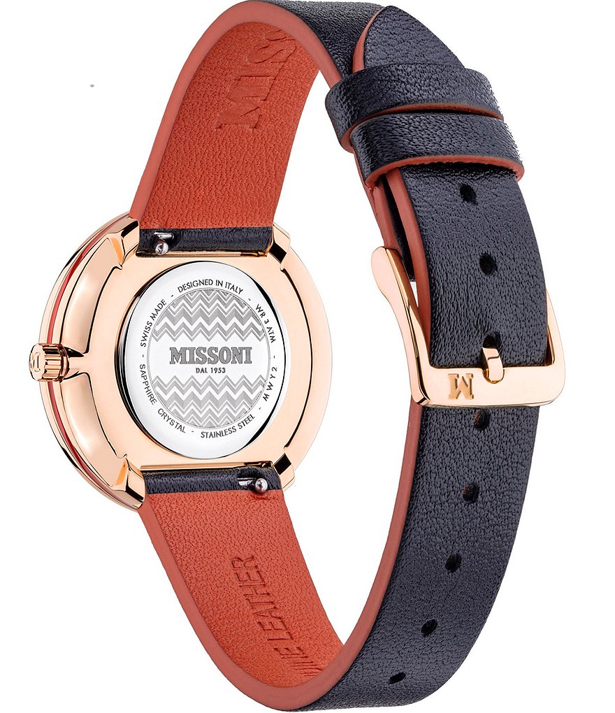 Missoni M1 Joyful Leather Analog Watch