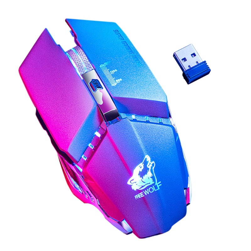 Free Wolf X11 Ergonomic 2.4G 2400DPI Wireless Optical Mouse for Laptop Computer