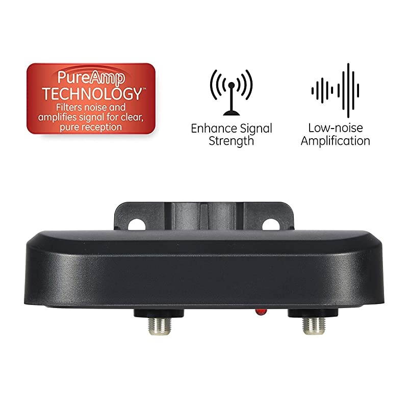 HDTV Preamplifier, TV Antenna Amplifier Signal Booster, HD Digital VHF UHF Amplifier, with 4G LTE Filter