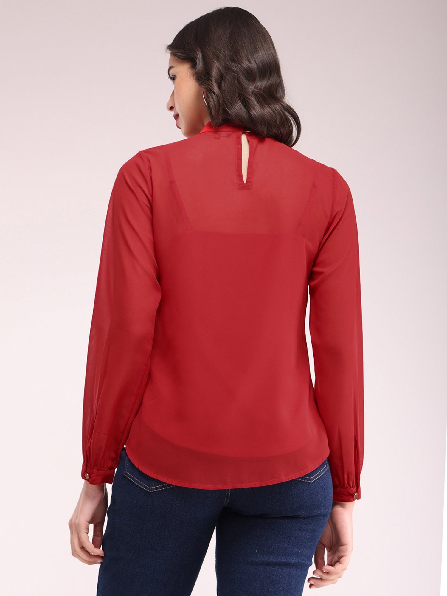 Fablestreet Red Relaxed Fit Top