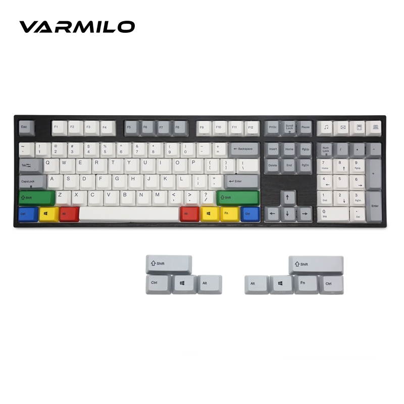 Varmilo  Ergonomic Design, Cool Exterior 87 Keys USB Wired Cable Detachable Cherry MX Mechanical Gaming  Keyboard With White Backlit For Office And Game, PBT Keycaps - VA87M Nordic Summit Verison
