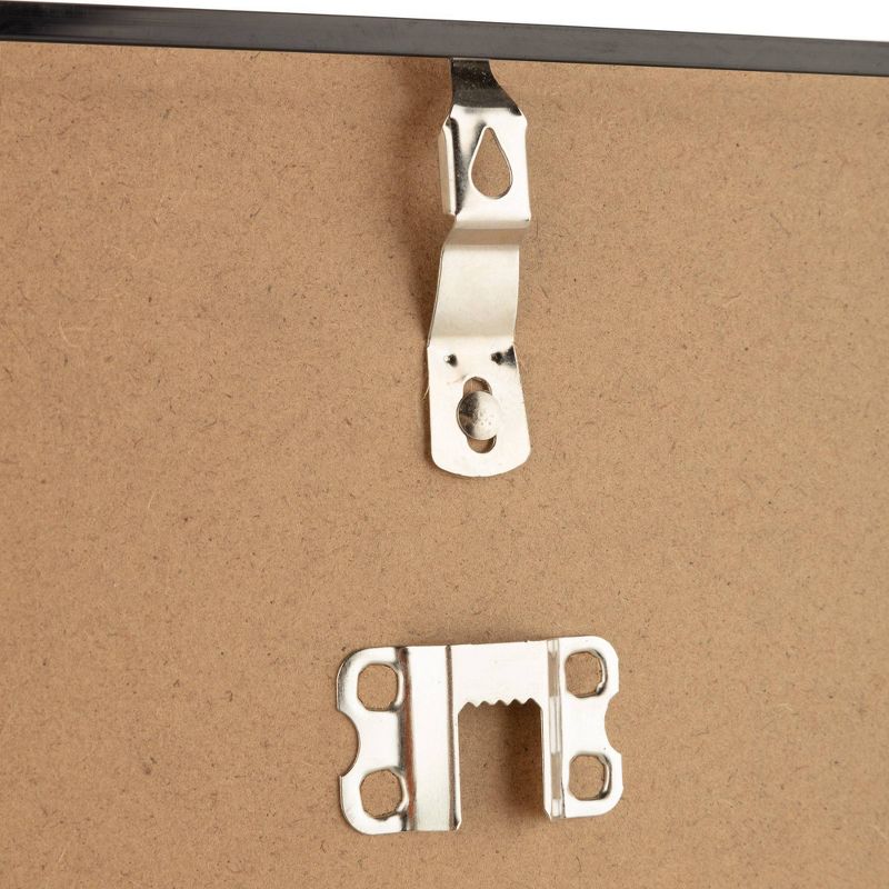 5pc Gallery Wall Frame Set with Decorative Art Prints and Hanging Template Black - Gallery Solutions