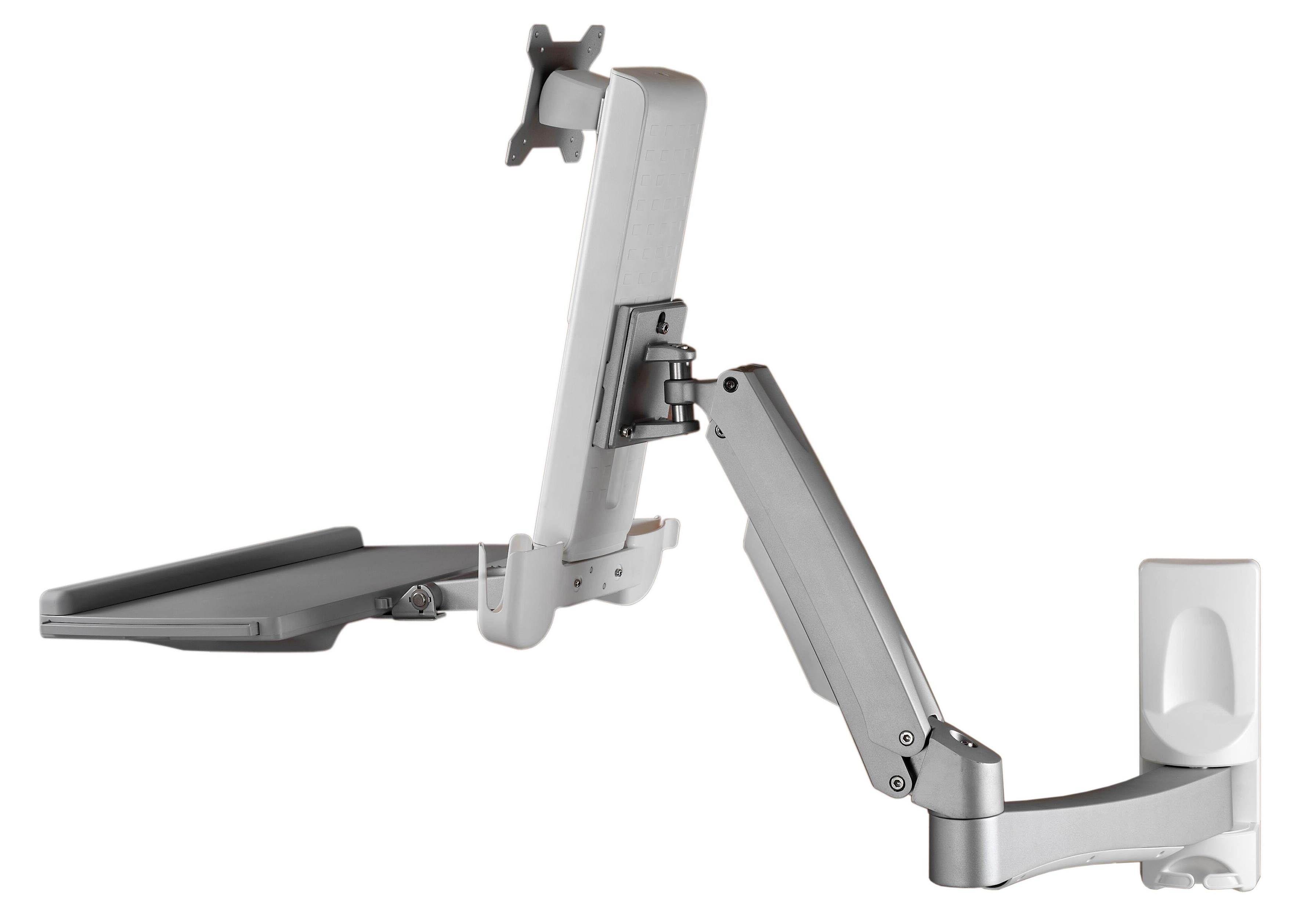 Atdec A-STSWW Sit-To-Stand Wall Mounted Workstation. Ergonomic Design With 3 Points Of Articul