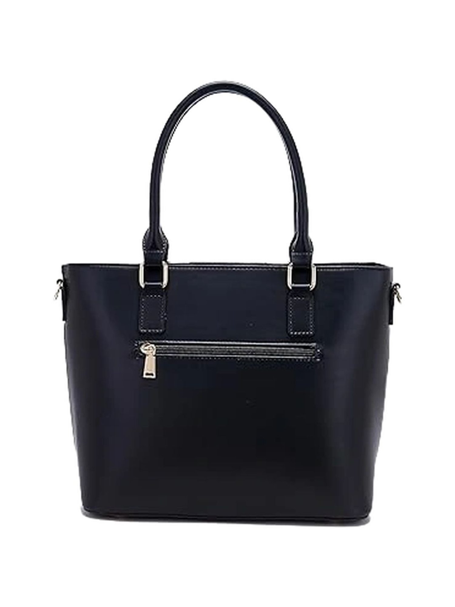 Giordano Black Solid Medium Tote Handbag