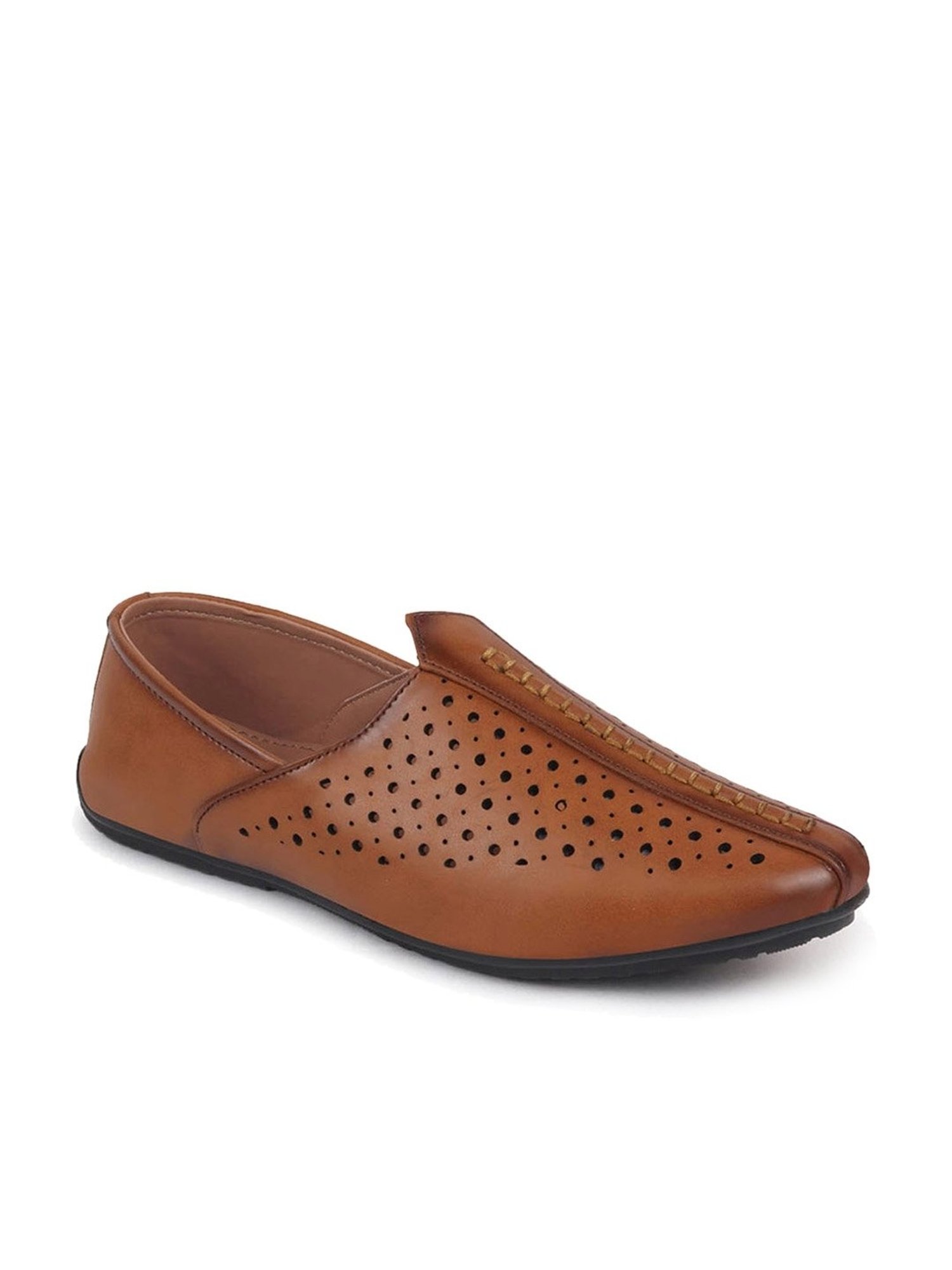 Fausto Men's Tan Ethnic Juttis