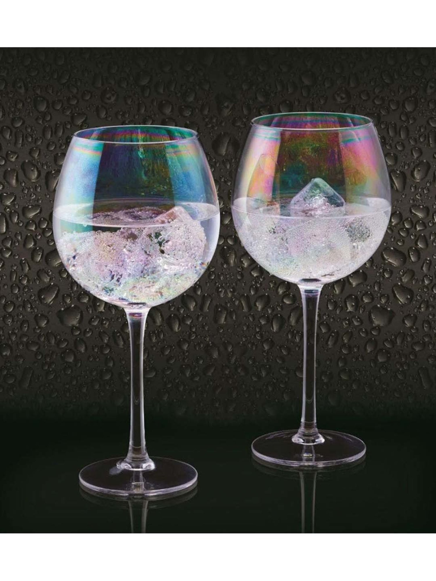 BarCraft Multicolor Glass Gin Tumbler (0.5 L) - Set of 2