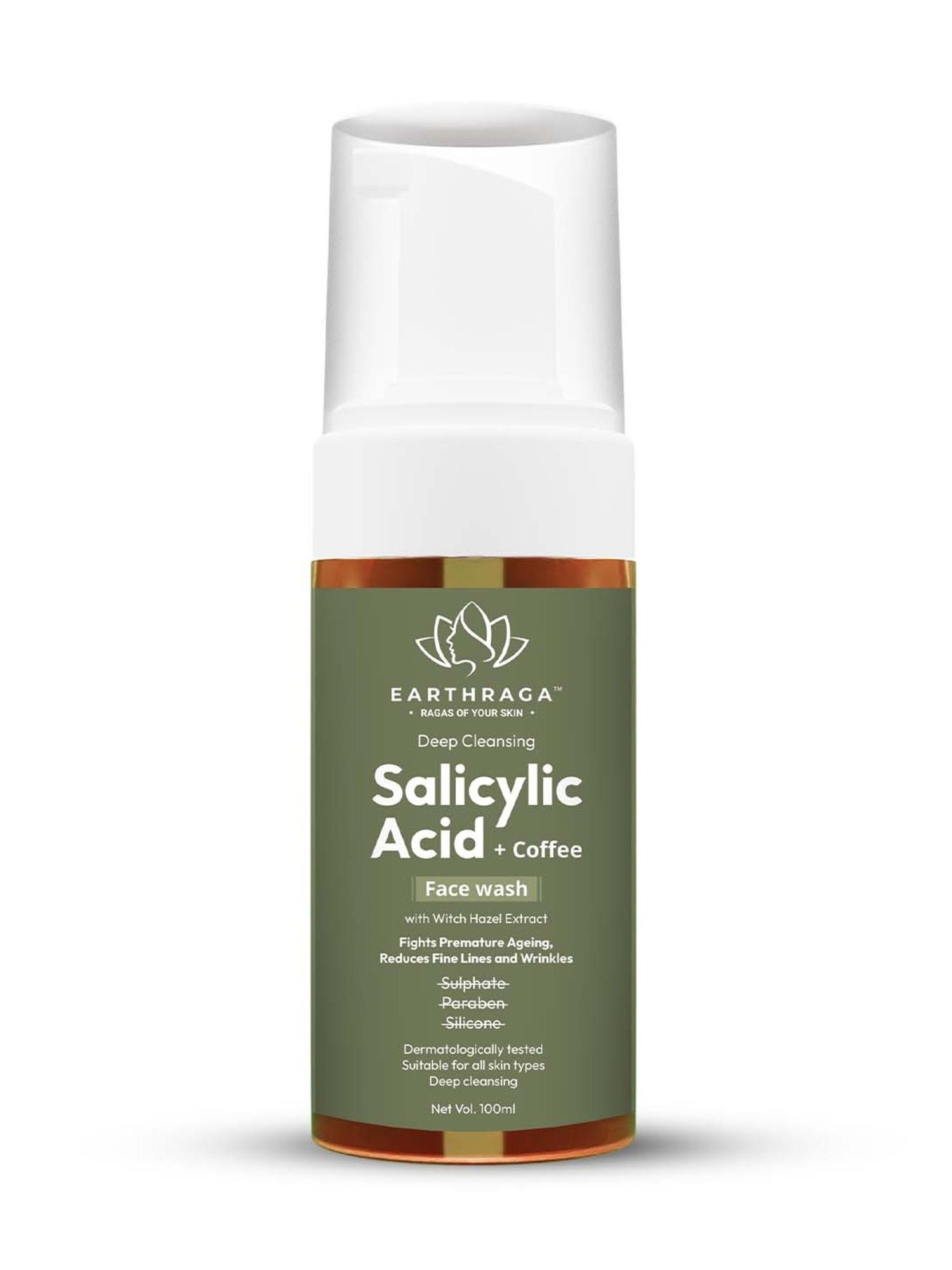 Earthraga Deep Cleansing Salicylic Acid + Coffee Face Wash - 100 ml