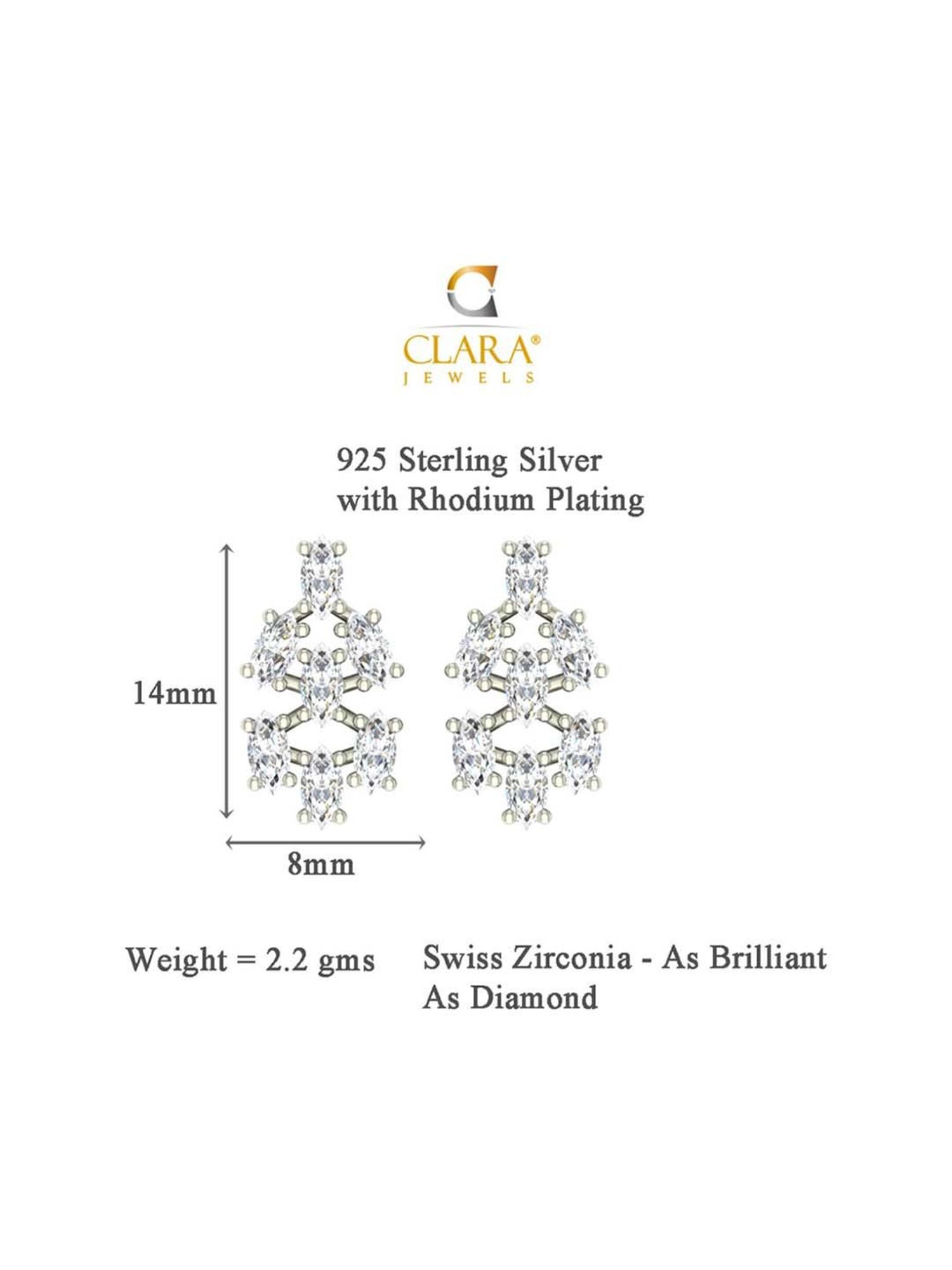 Clara Daisy 92.5 Sterling Silver Earrings