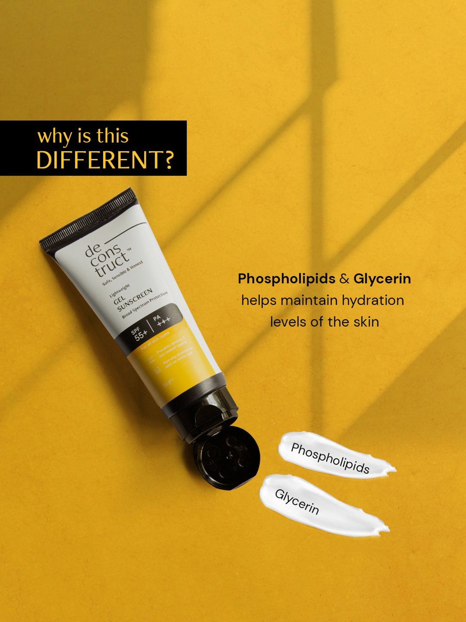 Deconstruct Lightweight Gel SPF 55+ Sunscreen - 50 gm