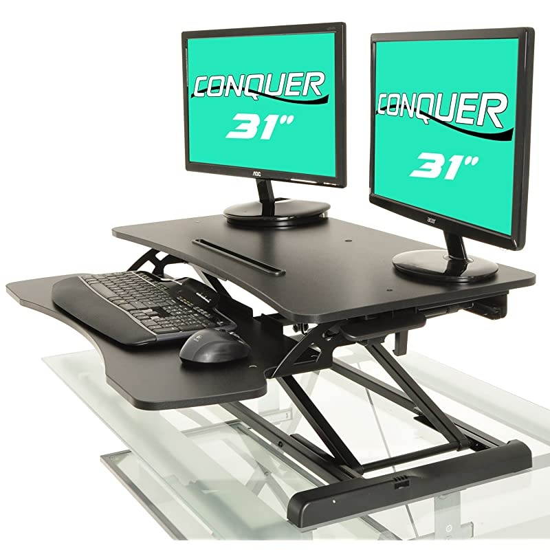 Height Adjustable Standing Desk Monitor Riser Gas Spring Tabletop Sit to Stand Workstation 315