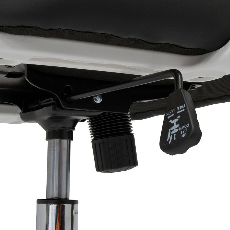 High Back Deluxe Managers Chair White/Black - Calico Designs