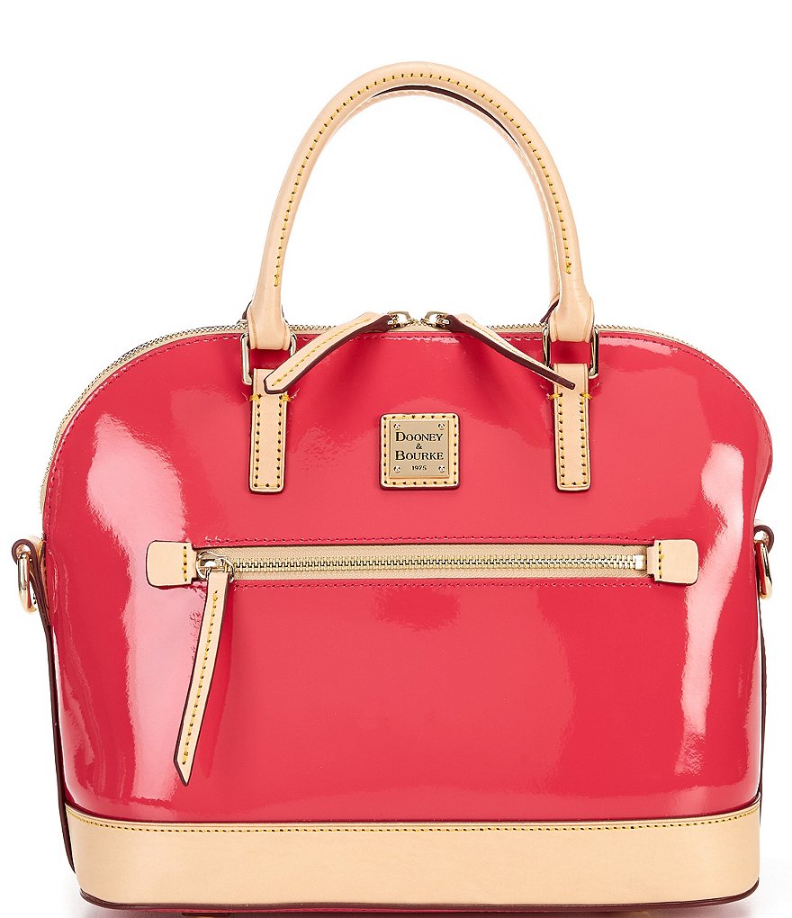 Dooney & Bourke Patent Collection Domed Zip Satchel Bag