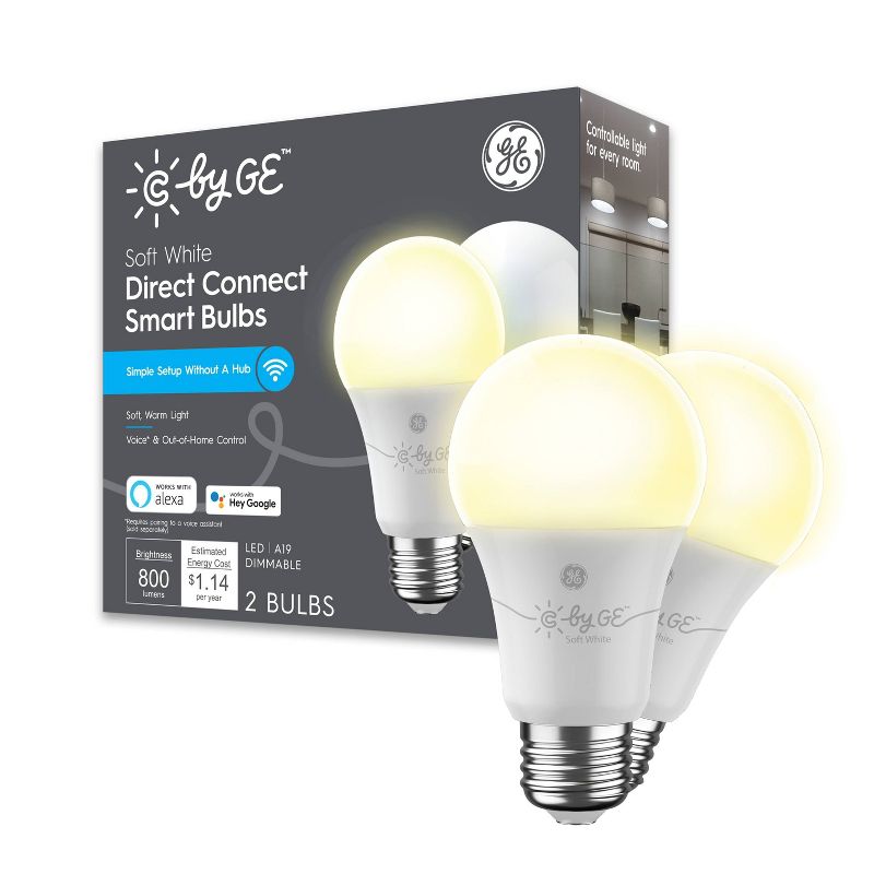 General Electric 2pk C Life Aline A19 LED Bulb White