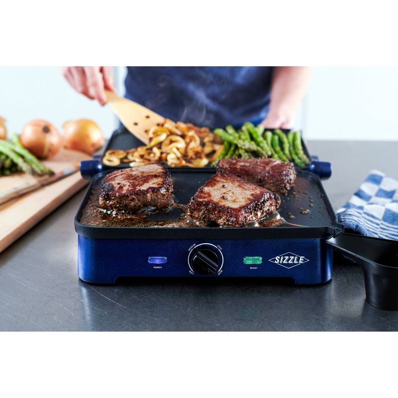Blue Diamond Sizzle Griddle with Grill Plates