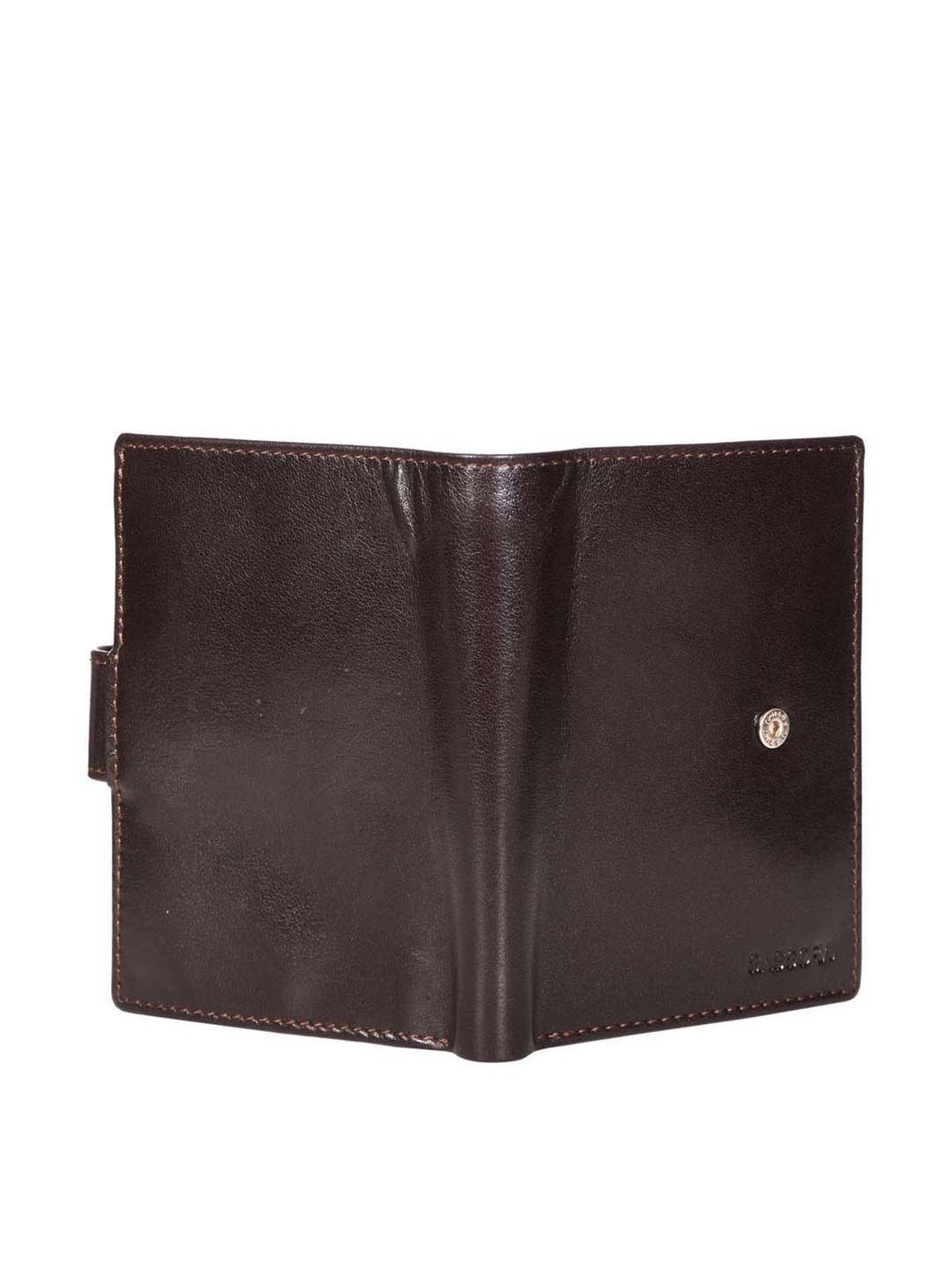 SASSORA Brown Casual Leather Rfid Bi-Fold Wallet for Men