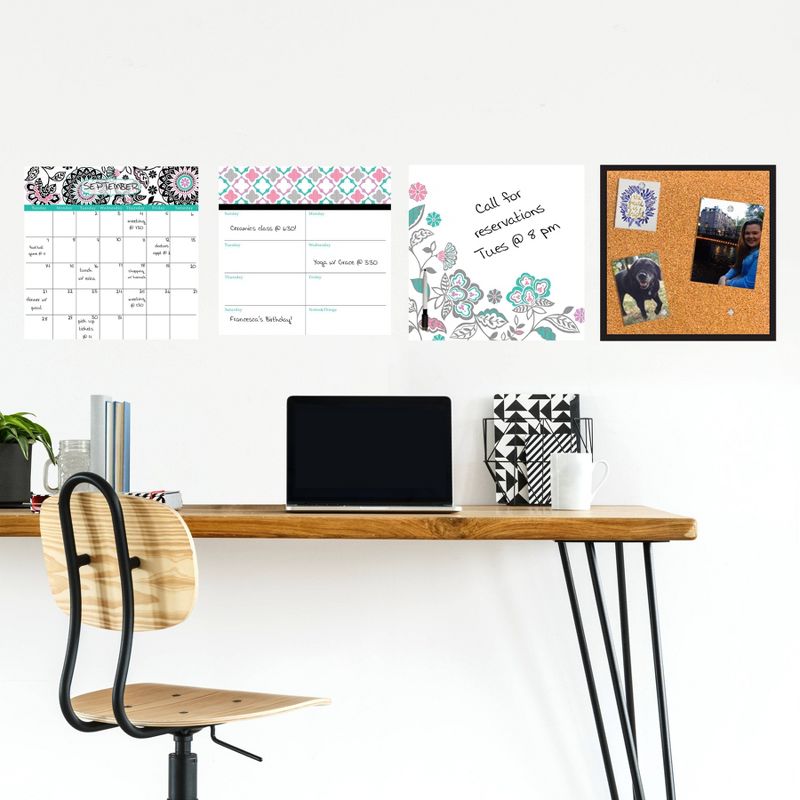 Wall Pops!  Dry Erase Calendar Set - Floral