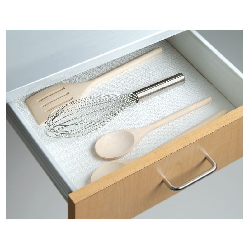 Con-Tact Brand Grip Prints Non-Adhesive Shelf Liner- White (18''x 4')