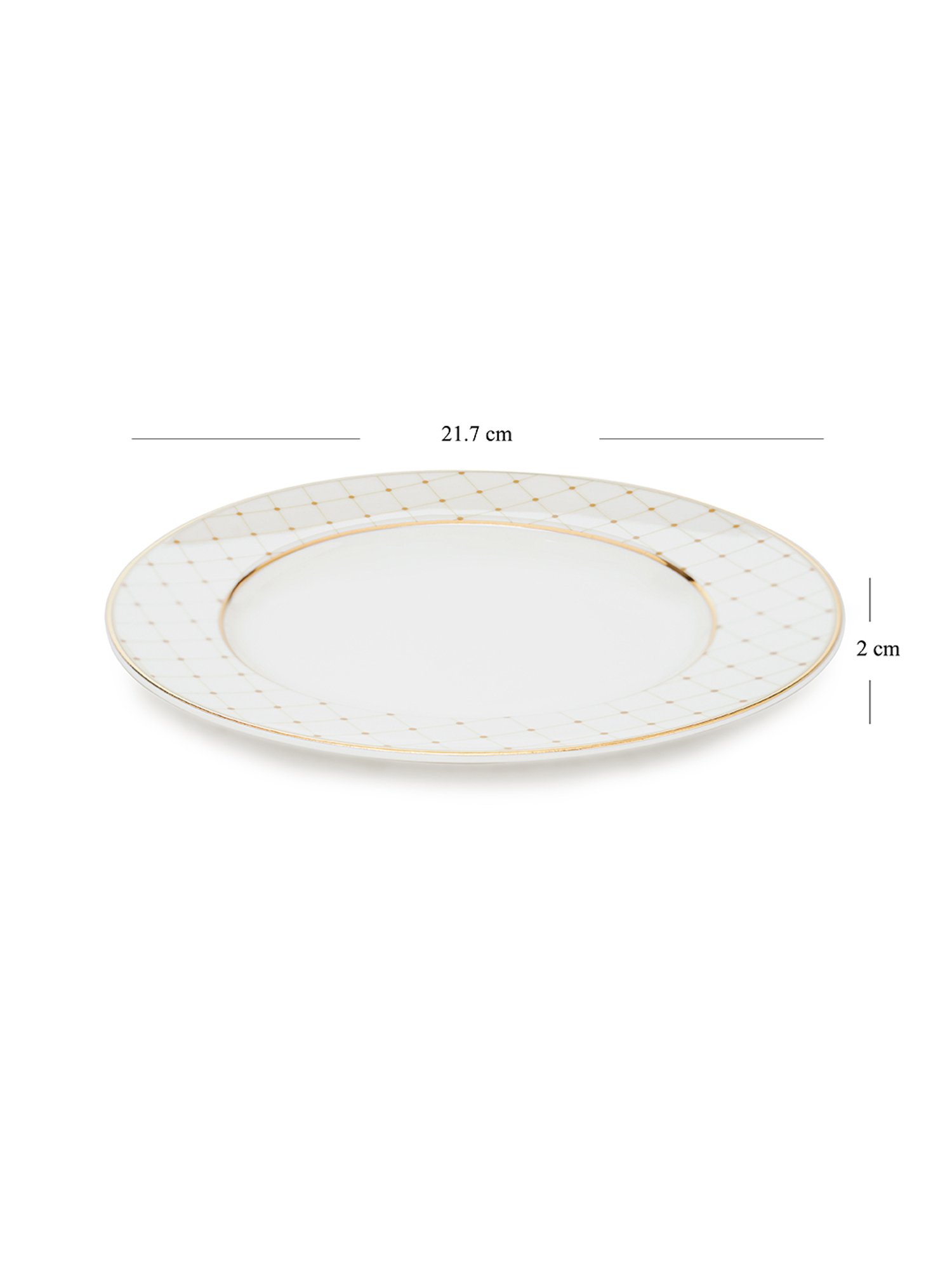 Pure Home and Living White Ceramic Solid Dessert Plates