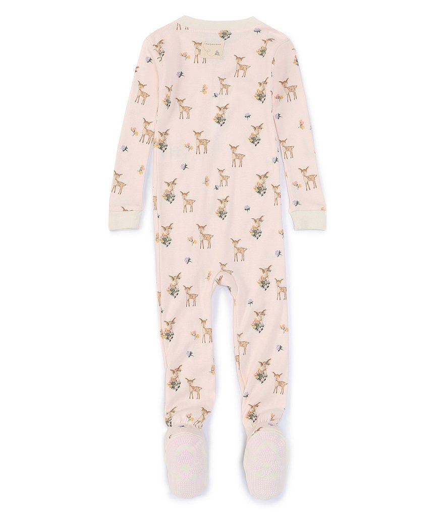 Burt's Bees Baby Girls 12-24 Months Long-Sleeve Oh Deer Snug-Fit Footed Sleeper