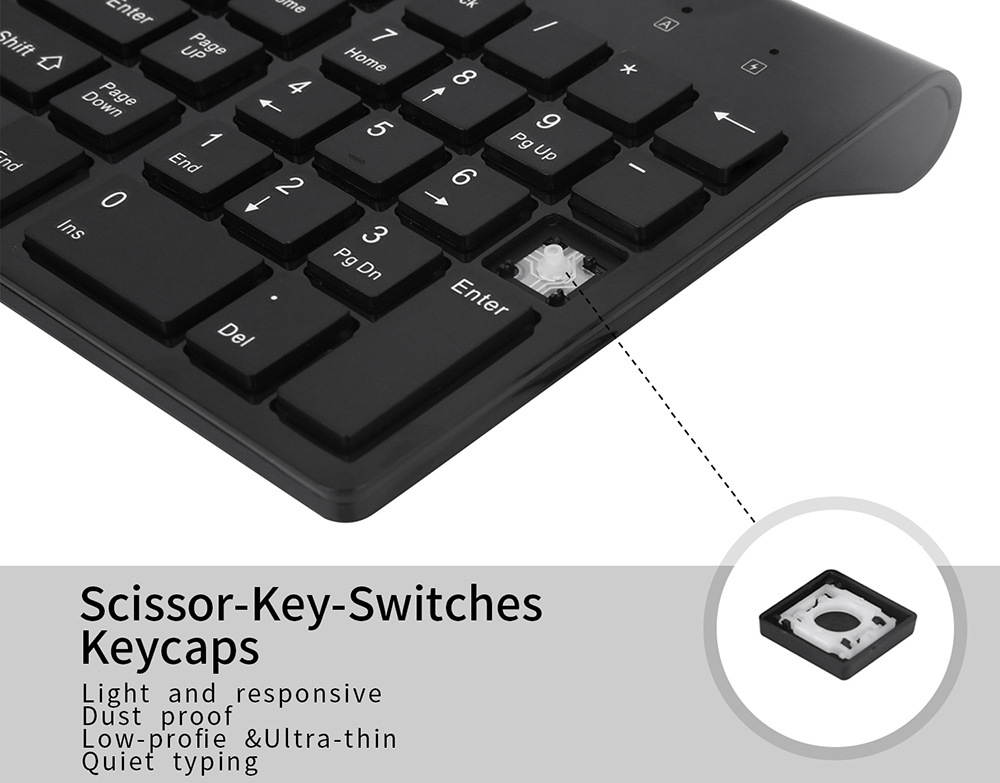 Wireless Keyboard and Mouse Combo, 2.4GHz Ergonomic Computer Keyboard and Wireless Mouse,USB Unifying Receiver,for PC Computer Laptop Windows,Quiet and Ergonomic,Black