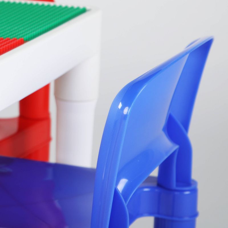 5pc 2 in 1 Square Plastic Activity Table and Chair Set - Humble Crew