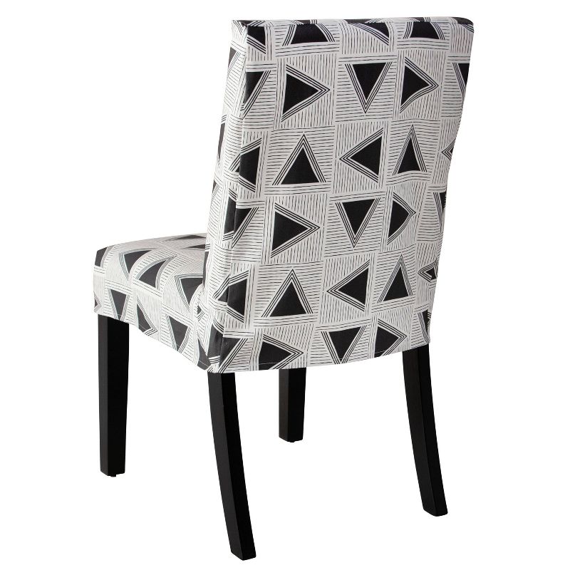 Hendrix Dining Chair Triangle Tile Black White - Skyline Furniture