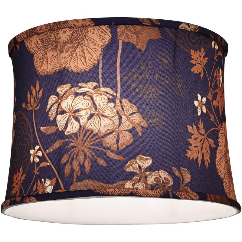 Springcrest Off-White White Drum Lamp Shade Modern Silver Circles 15x16x11 - Spider