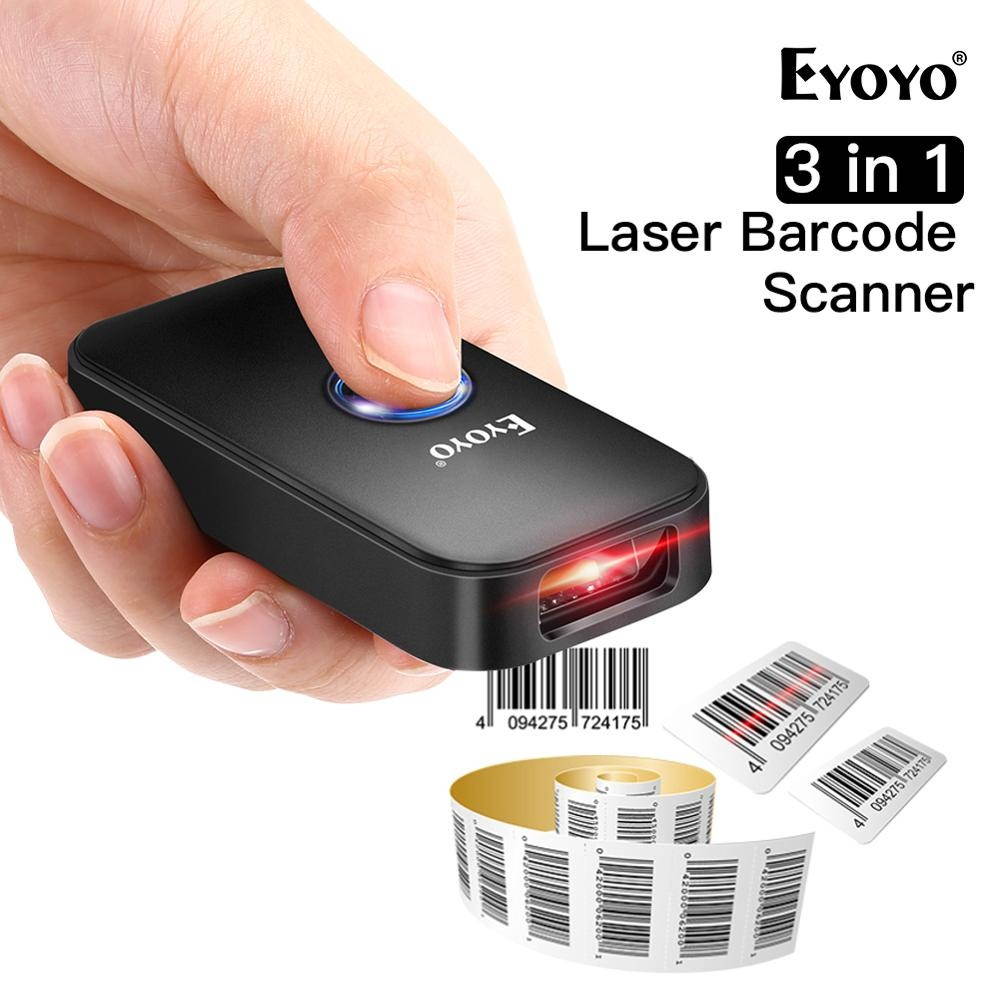 EY-009L 3-in-1 Bluetooth USB Wired&Wireless 1D Barcode Scanner Bar Code scaner Reader for Mac Android iOS Tablet Computer
