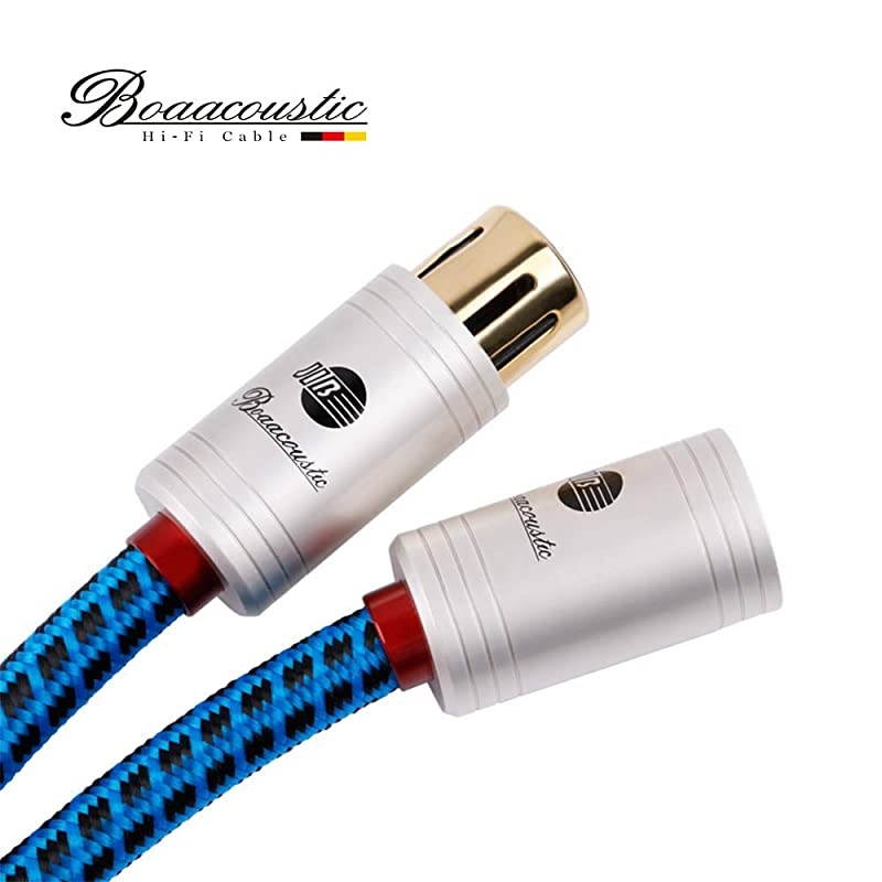 JIB  Blueberry Series 6N OCC Balanced XLR Male to XLR Female 3 PIN Microphone Cable 49ft15M2PackSet