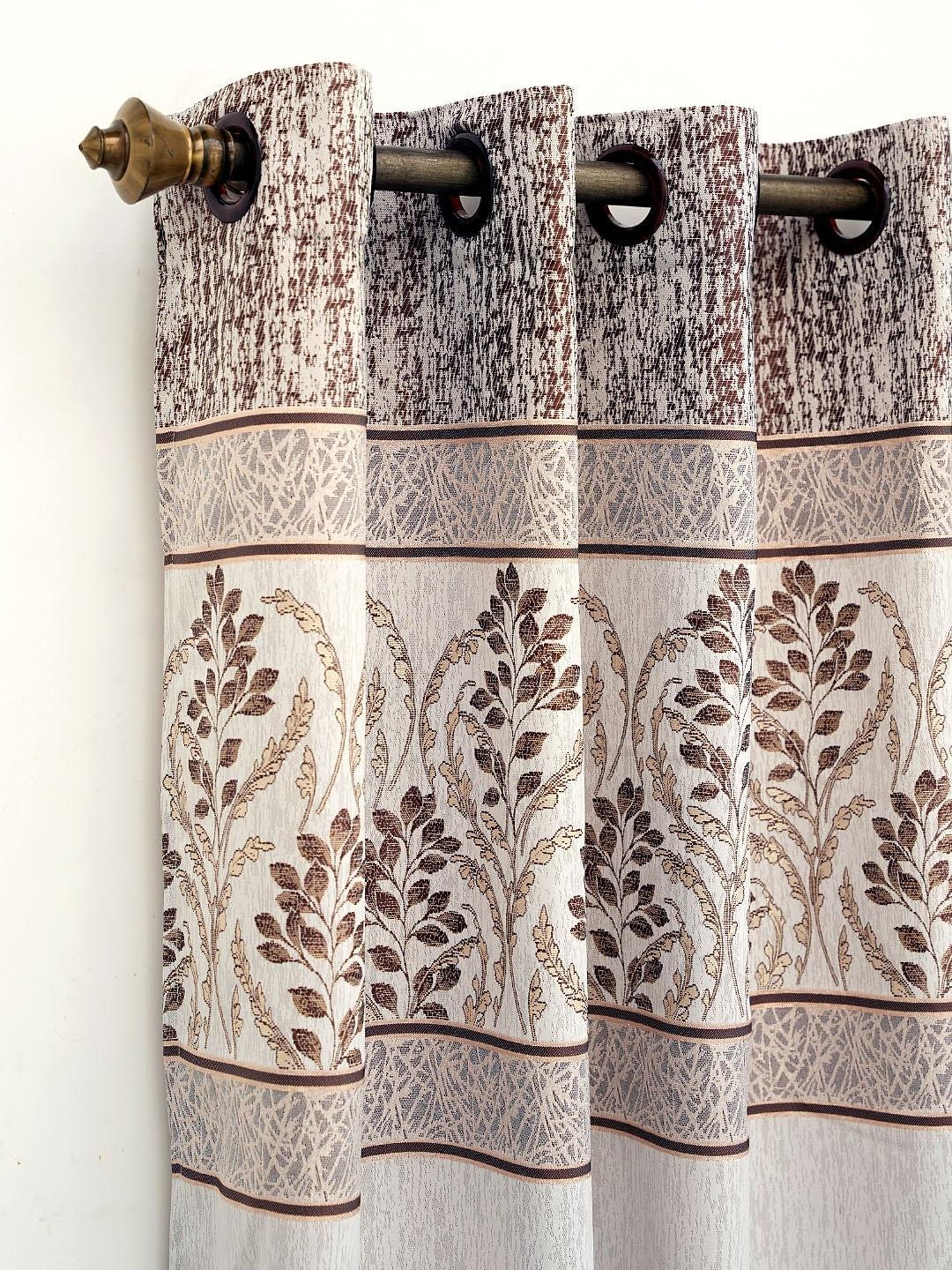 Ariana Small Panel Grey Polyester 5 ft Window Curtain