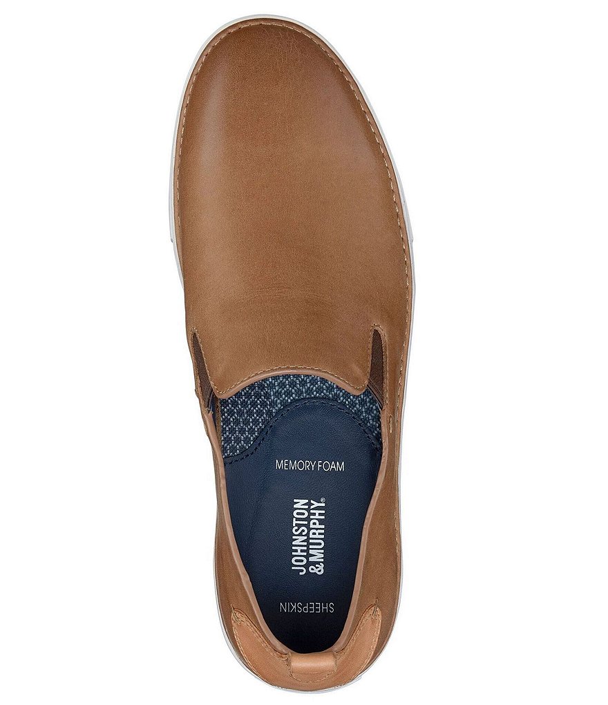 Johnston & Murphy Men's Noah Leather Slip-Ons