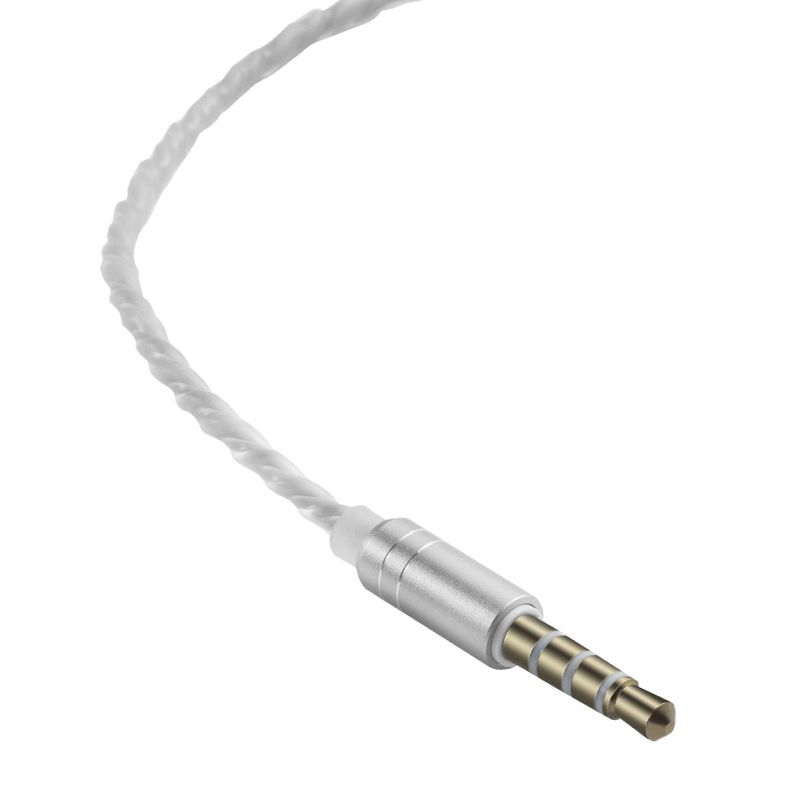 Insten Wired Earbuds with Microphone, 3.5mm In-Ear Metal Headphones In-Line Mic & Volume Control Noise Cancelling Powerful Bass Stereo Headset, Silver