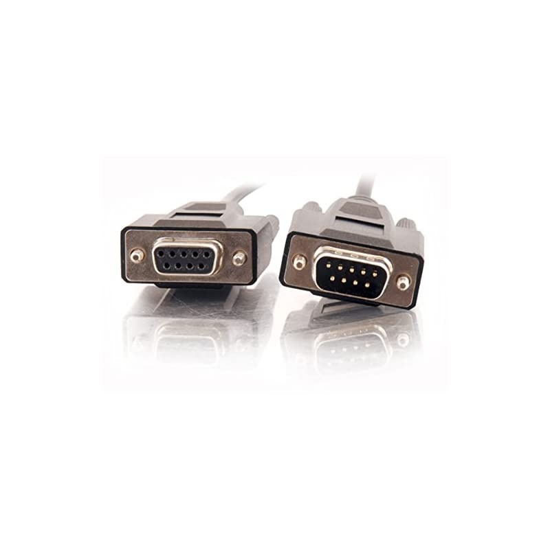 52038 DB9 F/F Serial RS232 Null Modem Cable, Black (6 Feet, 1.82 Meters)