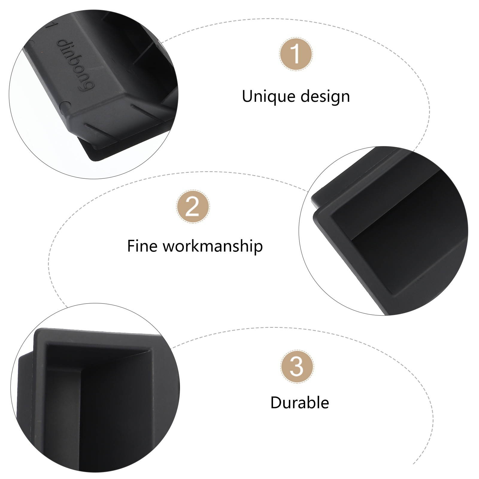 3pcs Inserted High and Low Voltage Cabinets Invisible Embedded Handle