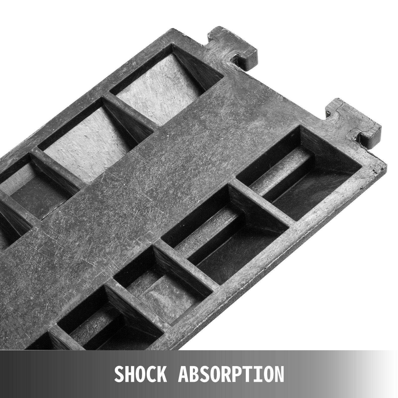 3pcs 2 Channel Rubber Electrical Wire Cable Cover Ramp Guard Cord Protector