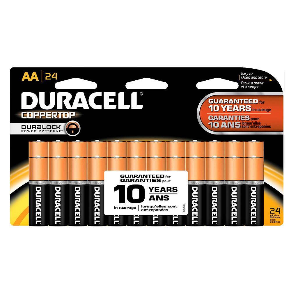 DURACELL R MN1500B24 DURACELL COPPERTOP AA ALKLNE BTTRY 24PK