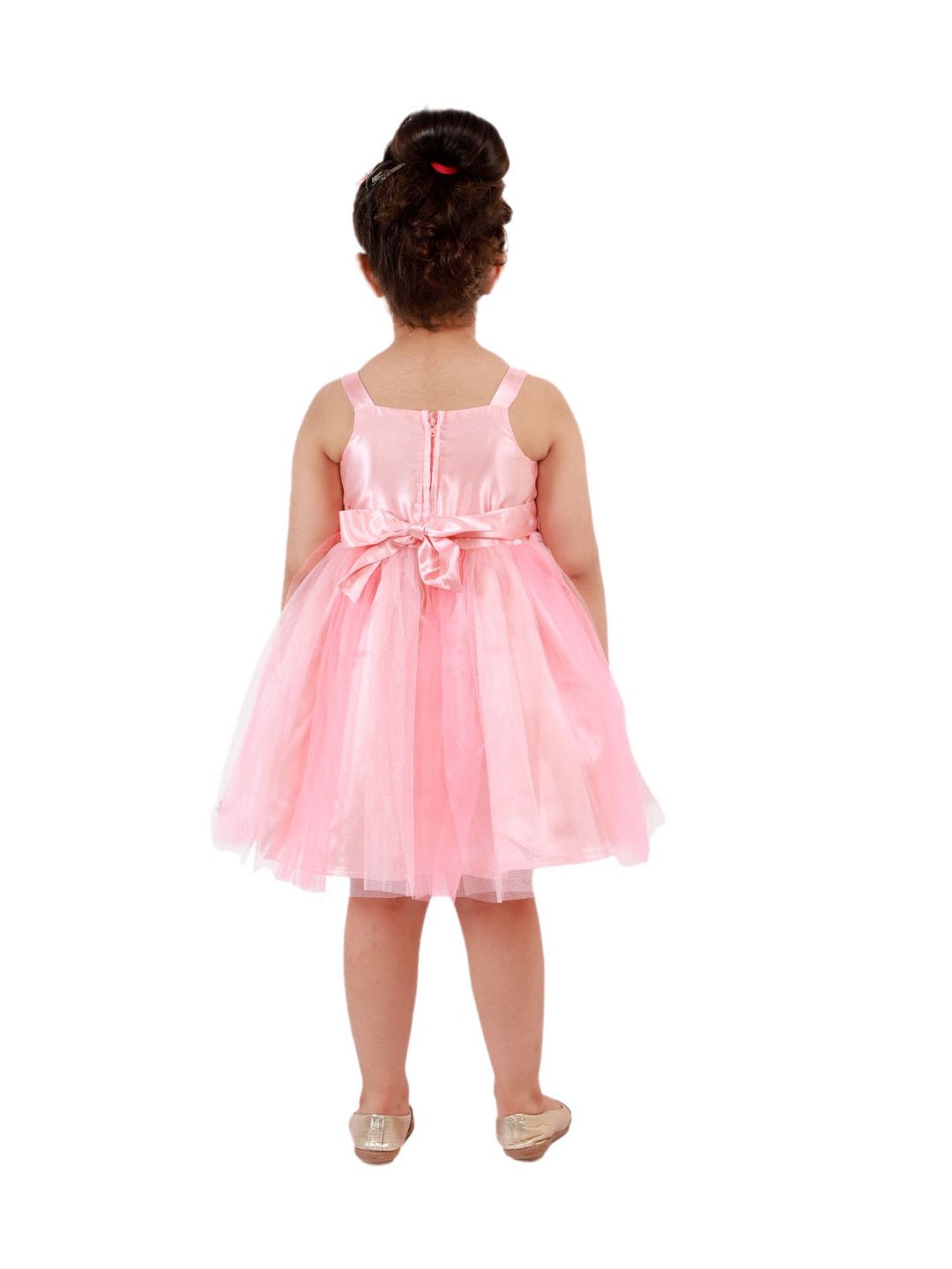 KidsDew Kids Peach Applique Dress
