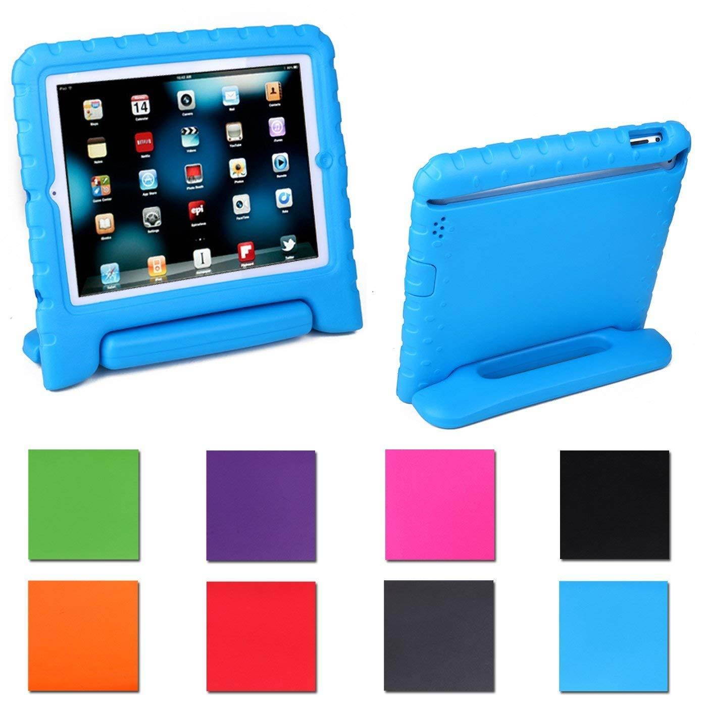 iPad Mini Case,AGRIGLEER [Kids Series]Shock Proof Convertible Handle Light Weight Super Protective Stand Cover Case for Apple iPad Mini /Mini 2/Mini 3 (Blue)
