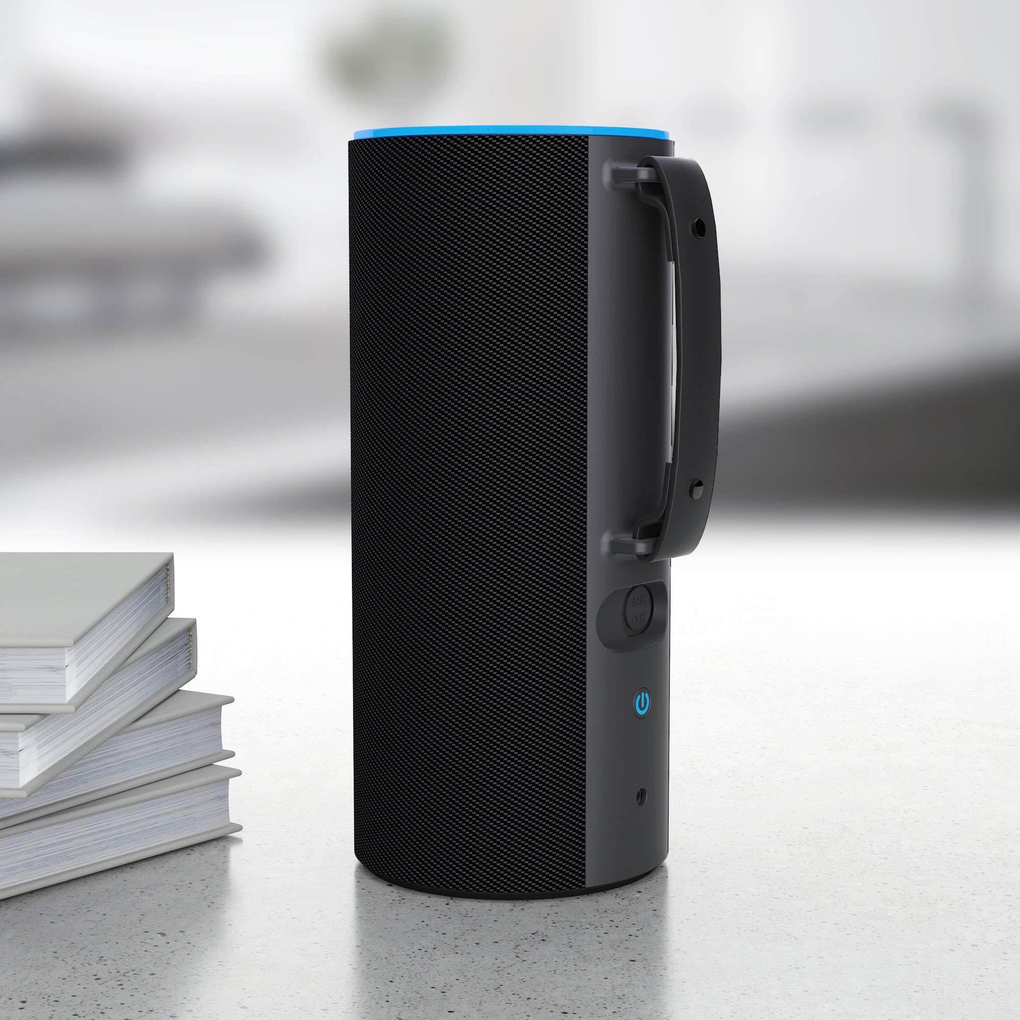 "Made for " Ninety7 SKY TOTE Portable Battery Base for  Echo (2nd Generation) Black/Carbon