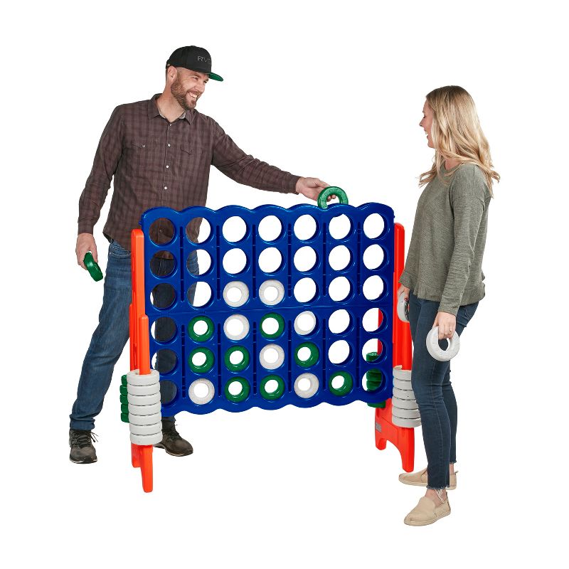 ECR4Kids Jumbo Four-To-Score Giant Game-Indoor/Outdoor 4-In-A-Row Connect - Blue and Orange
