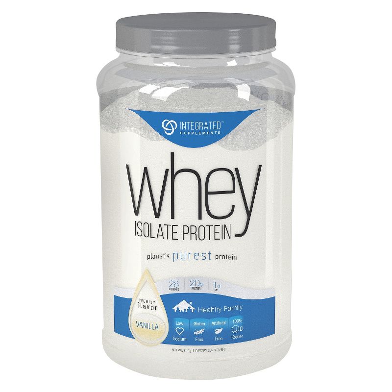 Integrated Supplements Whey Isolate Protein Powder - Vanilla - 1.85lb