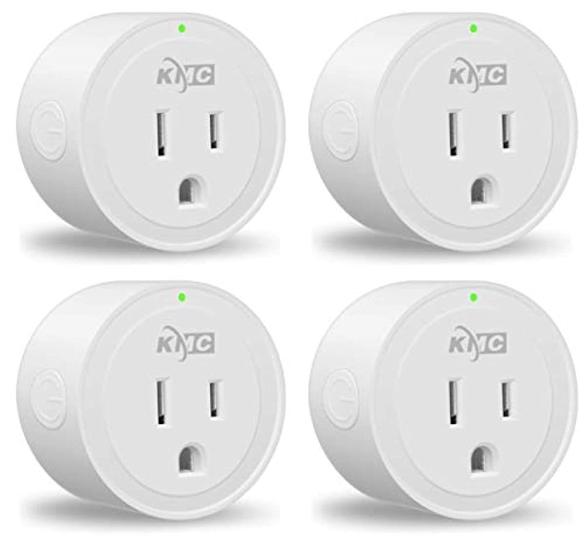 Smart Plug, KMC WIFI MiNi Outle Works with Alexa, Google Home & IFTTT, Smart Life, No Hub Required, Remote Control Your Home Appliances from Anywhere, ETL Certified,Only Supports 2.4GHz Network(4 Pack