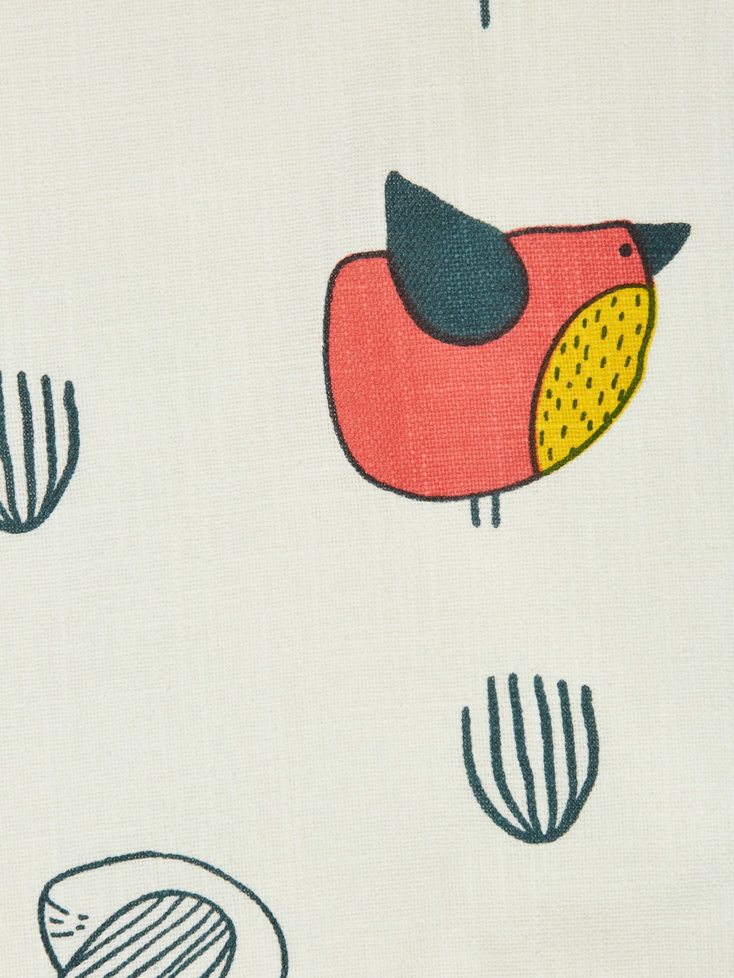 Fabindia Home Tropical Printed Pink Cotton Door Curtain (7ft)