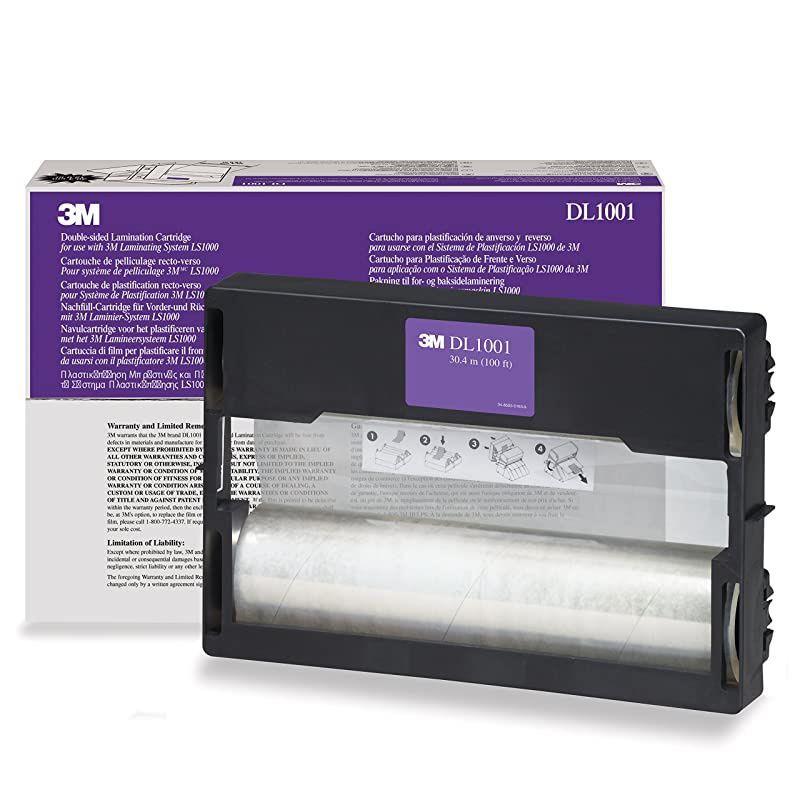 Dual Laminate Refill, 12 Inches x 100 Feet Roll, Heat-Free Laminating (DL1001)