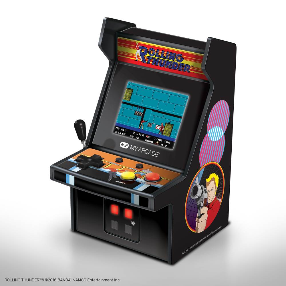 My Arcade Rolling Thunder Micro Player Licensed Collectible 6.75 Inch Mini Retro Arcade Machine Cabinet