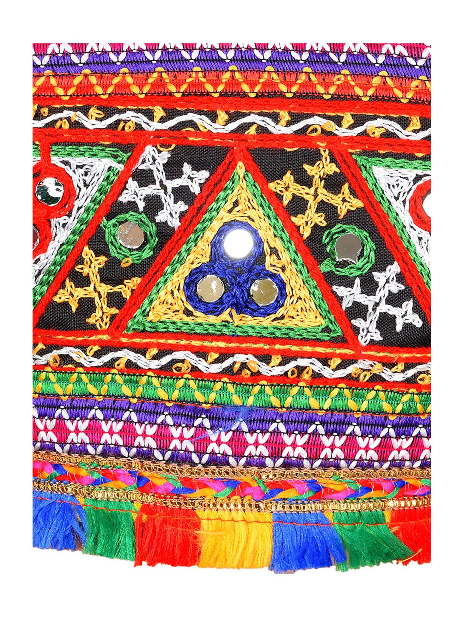 Ahhaaaa Kids Multicolor Embroidered Choli, Lehenga with Dupatta