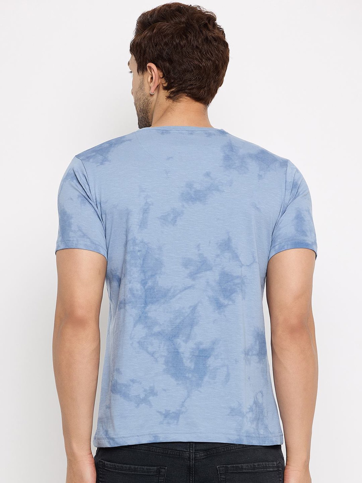 Duke Blue Slim Fit Printed T-Shirt