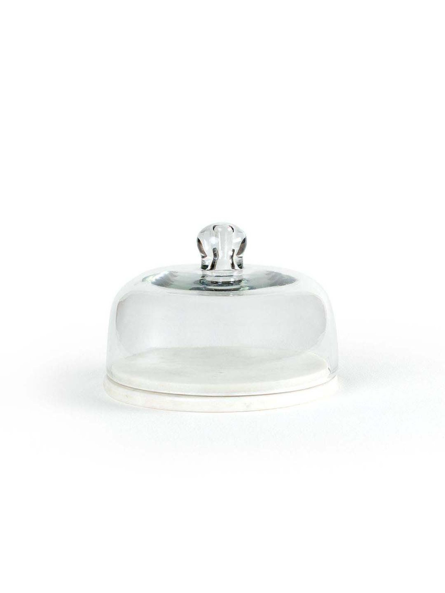 ellementry Baker'S Transparent Glass Cloche with Base - Set of 1