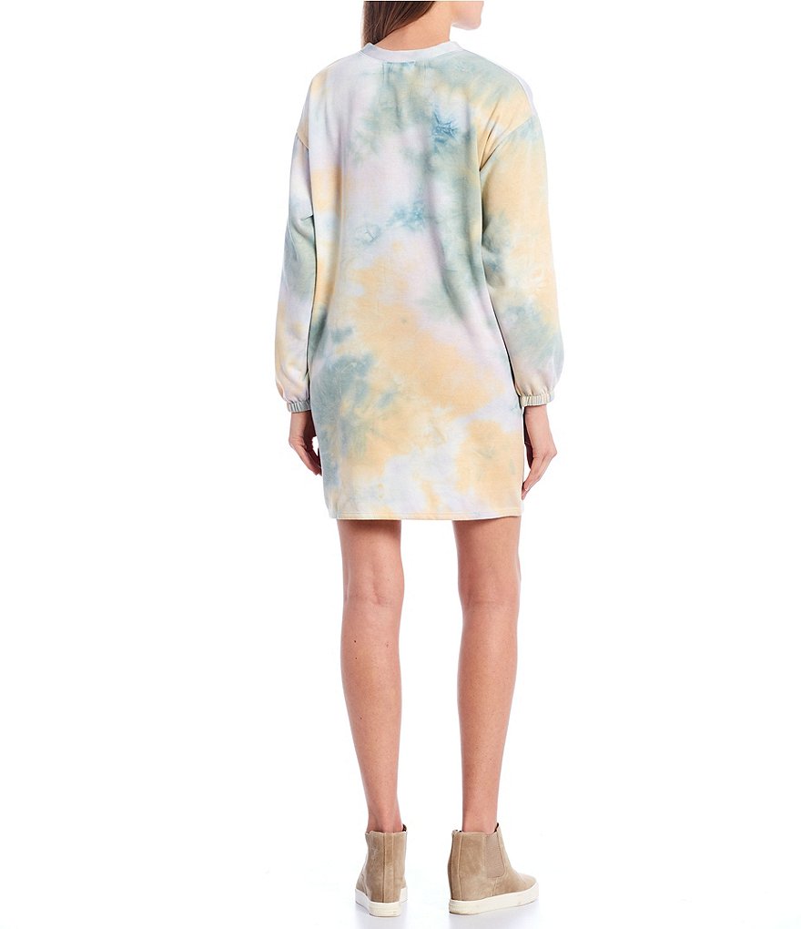 Good Luck Gem Tie-Dye Tunic Dress